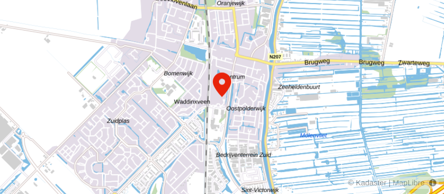 Locatie van De Hypotheker Waddinxveen