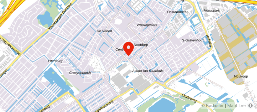 Locatie van De Hypotheker Nootdorp