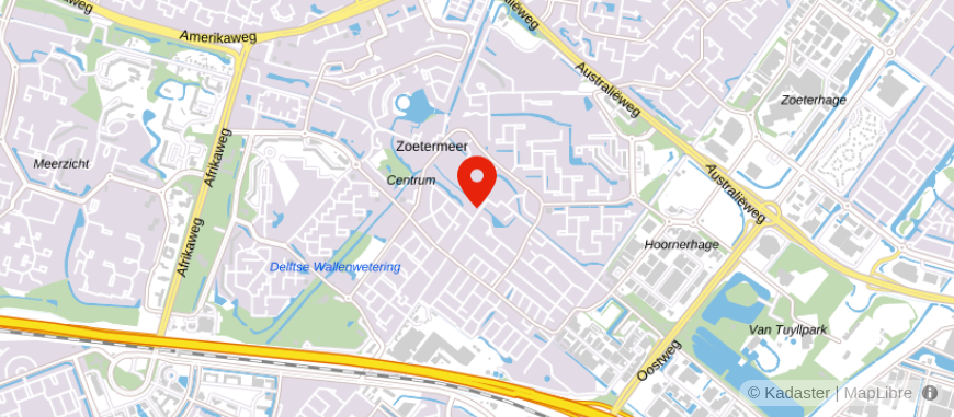 Locatie van Van Herk Makelaardij Zoetermeer