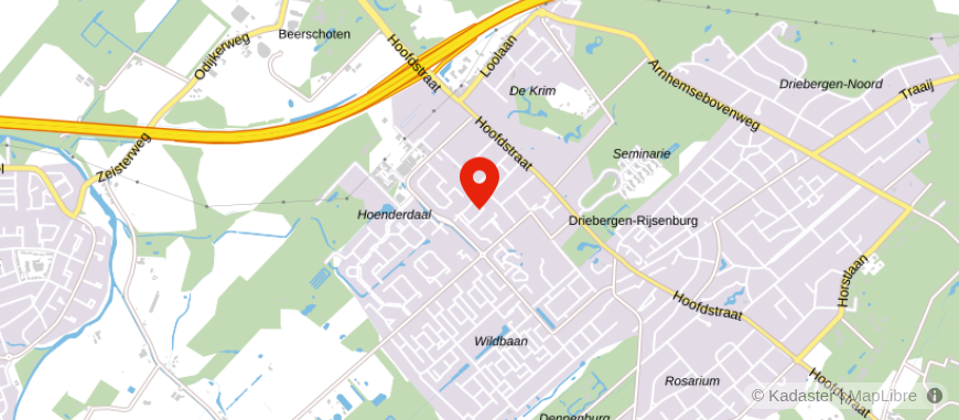 Locatie van Bel.adviseur en Adm.-kantoor van Steensel-Wesbeek