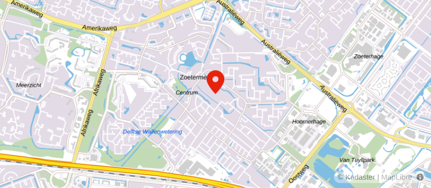 Locatie van ASN Bank Zoetermeer