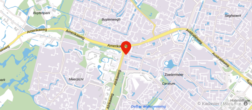 Locatie van Rabobank Zoetermeer