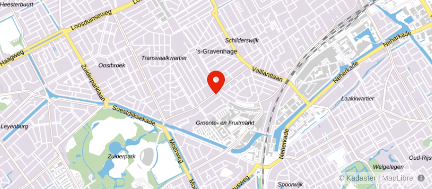 Locatie van Tulp Vastgoed Den Haag