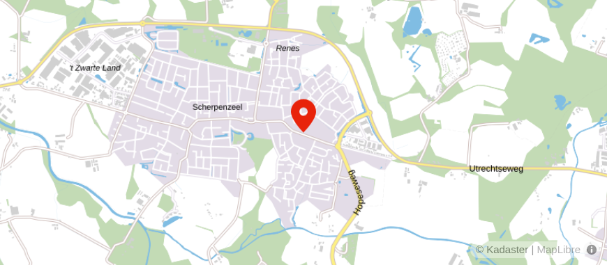 Locatie van Van Braak Accountants Scherpenzeel