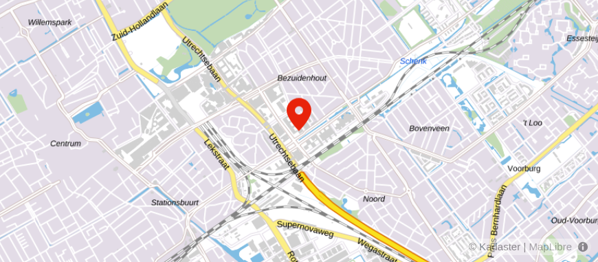 Locatie van H&W makelaars Den Haag