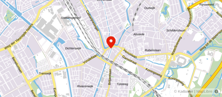 Locatie van Van As & Van Hooff Makelaars
