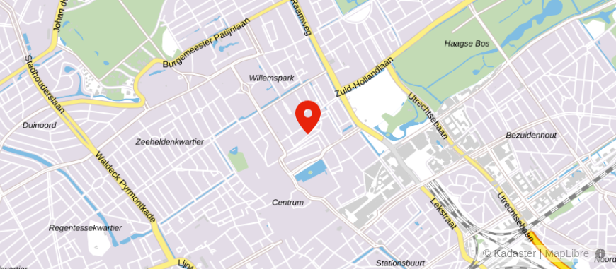 Locatie van Handelsbanken Den Haag