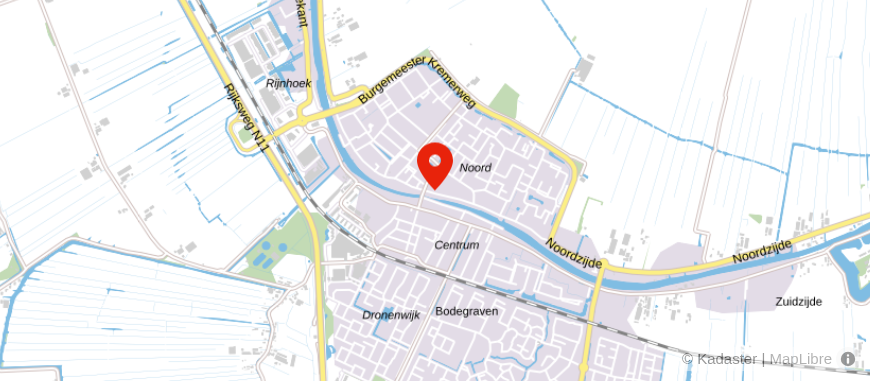 Locatie van Drieman Garantiemakelaars Bodegraven