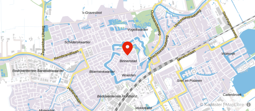 Locatie van ASN Bank Woerden