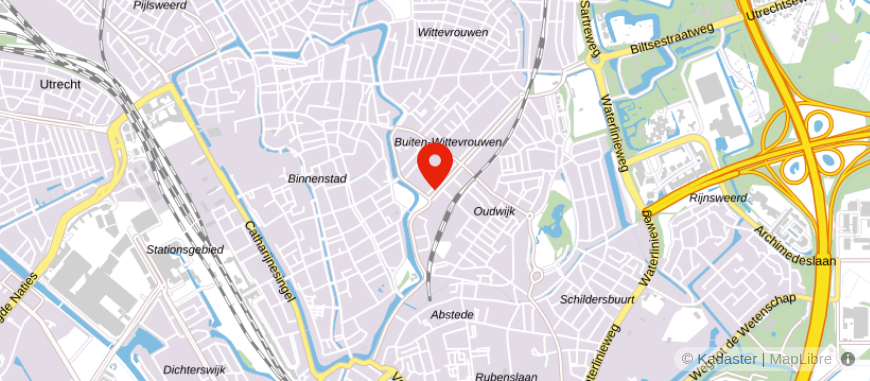 Locatie van Rabobank Utrecht (Maliebaan 15)