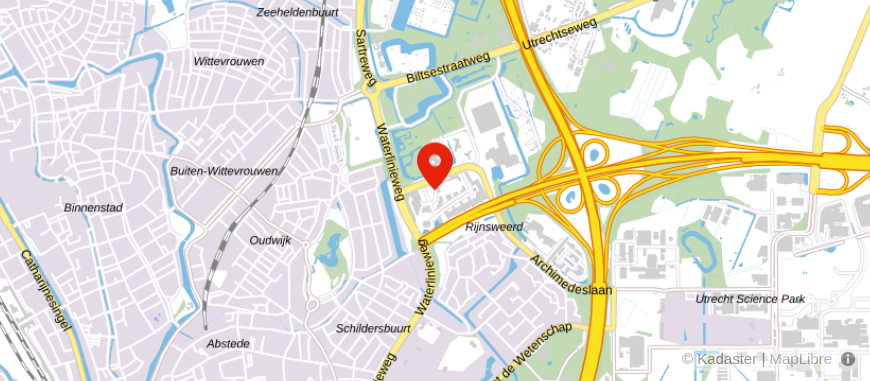 Locatie van Hoekstra & Partners Notarissen Utrecht