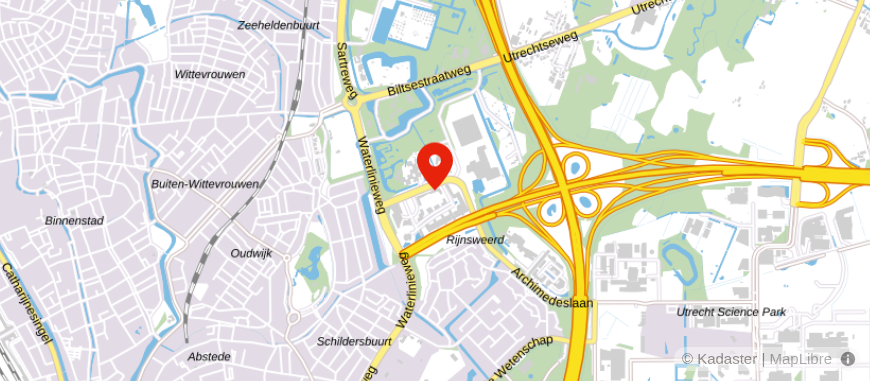 Locatie van Handelsbanken Utrecht