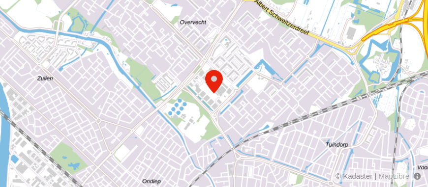 Locatie van ASN Bank Utrecht Noord