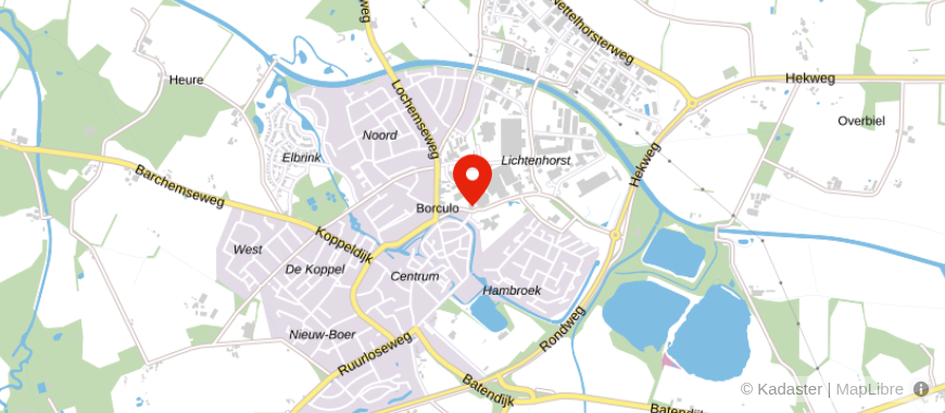 Locatie van OVM Onderlinge Verzekeringen Borculo
