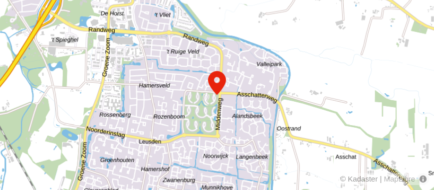 Locatie van Admin.- & Assurantiekantoor Zwarthoed