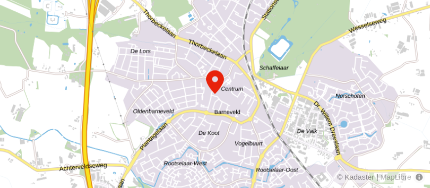 Locatie van Rabobank Barneveld