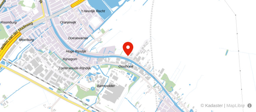 Locatie van Yarden & De Vries Uitvaartzorg Leiden