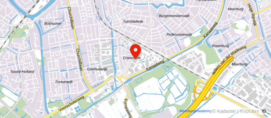 Locatie van Handelsbanken Leiden