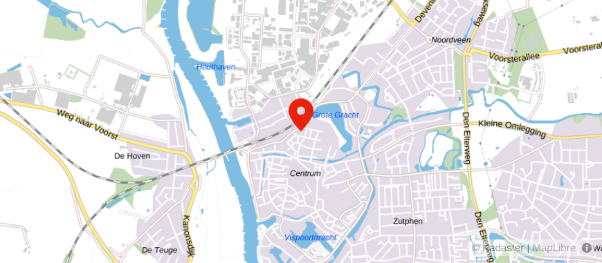 Locatie van De Hypotheekshop Zutphen