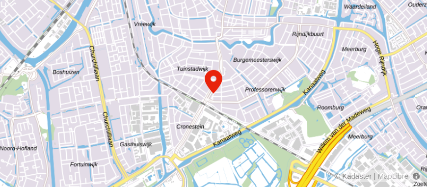 Locatie van Opmaat financieel adviseurs Leiden