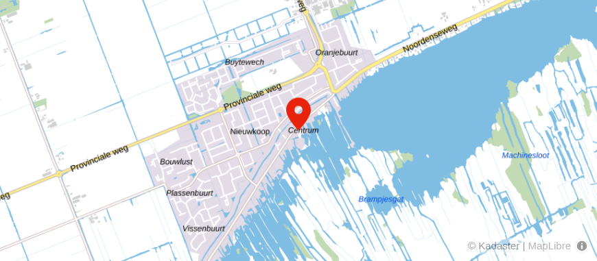 Locatie van Opmaat financieel adviseurs Nieuwkoop