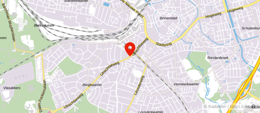 Locatie van De Hypotheekshop Amersfoort Bergkwartier