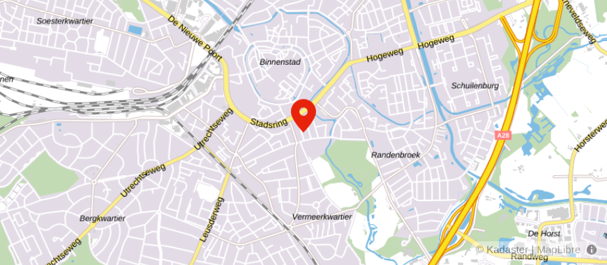 Locatie van iQ Makelaars Amersfoort