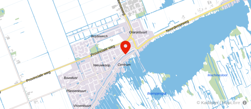 Locatie van Drieman Garantiemakelaars Nieuwkoop