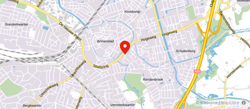 Locatie van Rabobank Amersfoort