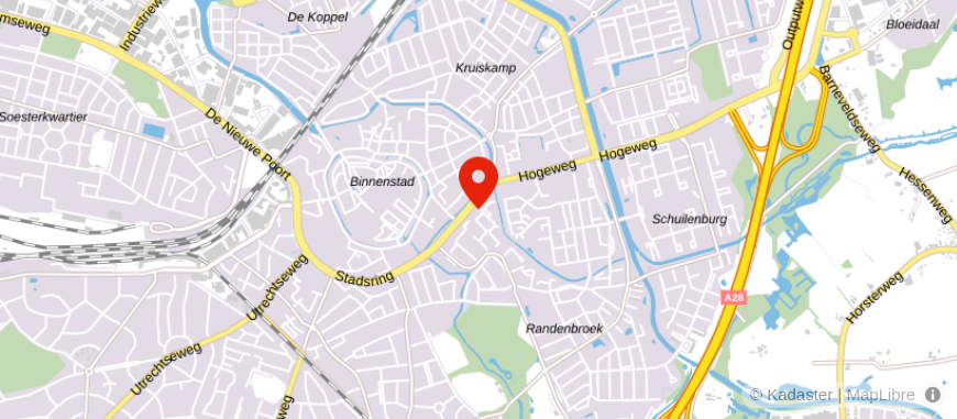 Locatie van De Hypotheekshop Amersfoort