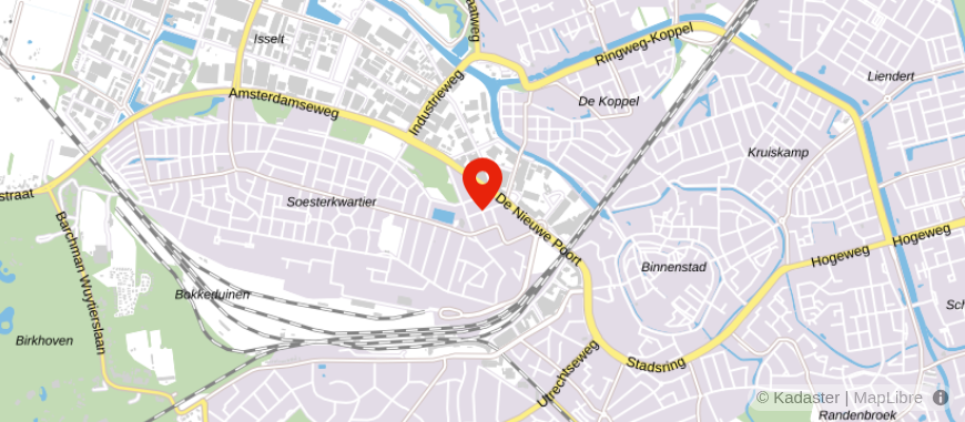 Locatie van Hendriks makelaardij Amersfoort