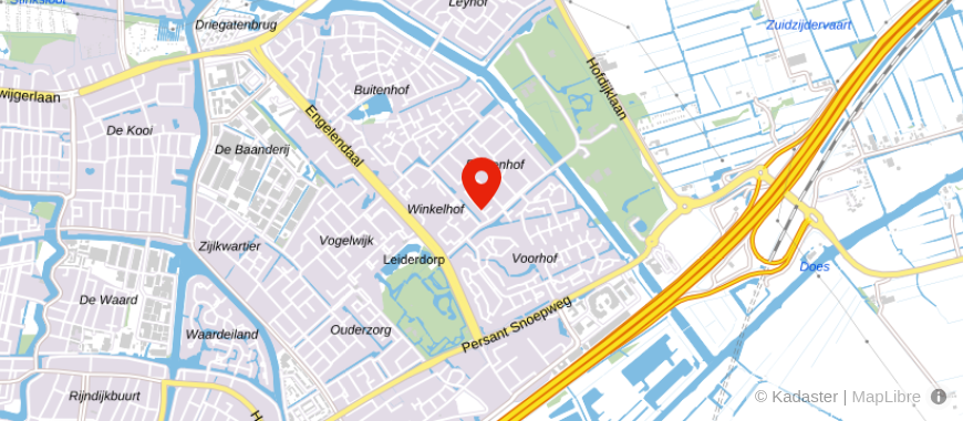 Locatie van Bureau Hillenaar