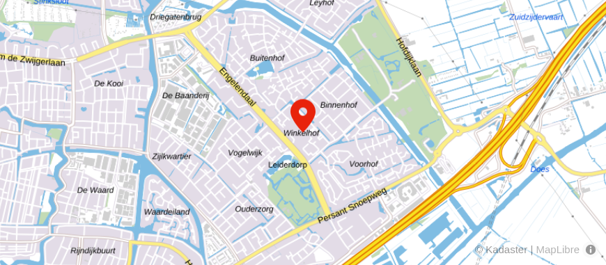 Locatie van De Hypotheekshop Leiderdorp