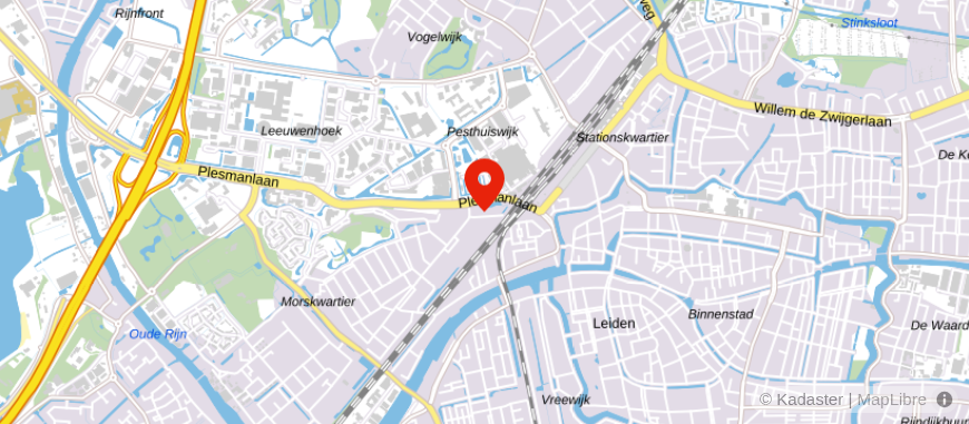 Locatie van aaff Leiden