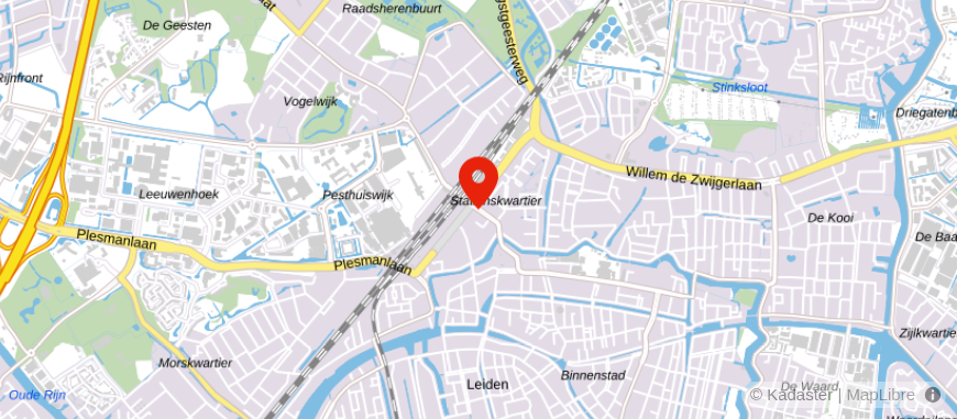 Locatie van ING Bank Leiden