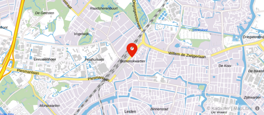 Locatie van Rabobank Leiden-Katwijk - Leiden