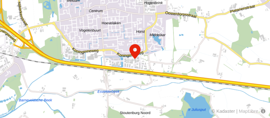 Locatie van Notarishuis Hoevelaken