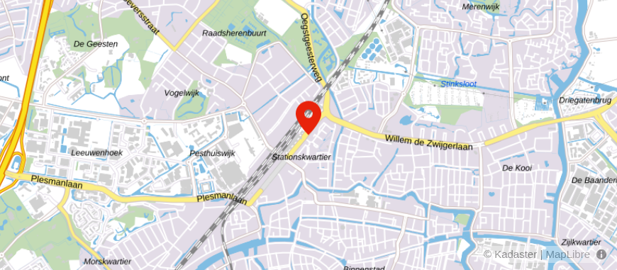 Locatie van De Hypotheekshop Leiden Centrum