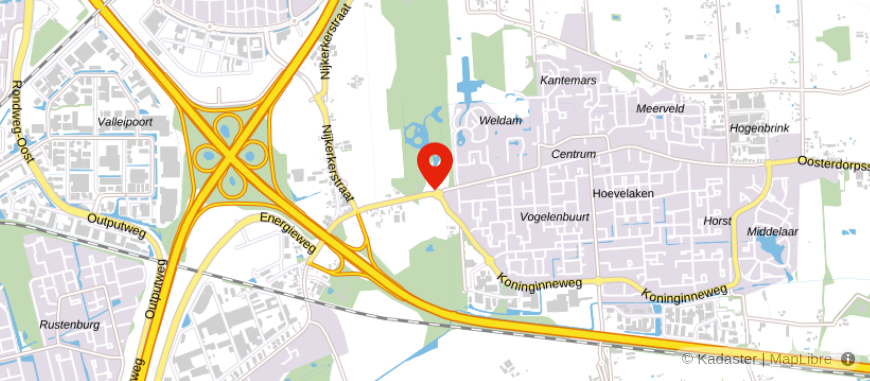 Locatie van Makelaardij Aart van den Bor