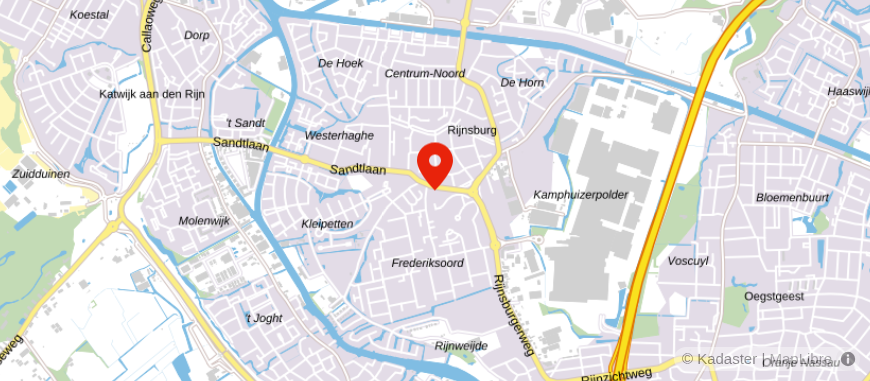 Locatie van Alpina makelaardij Rijnsburg