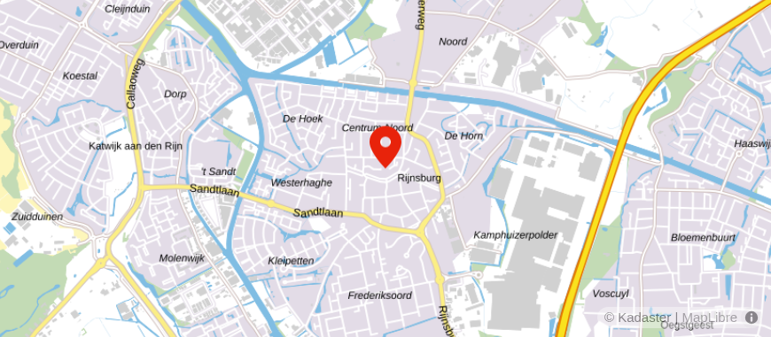 Locatie van Habithuis in Rijnsburg