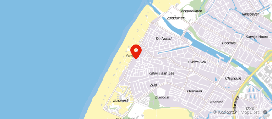 Locatie van ASN Bank Katwijk aan Zee