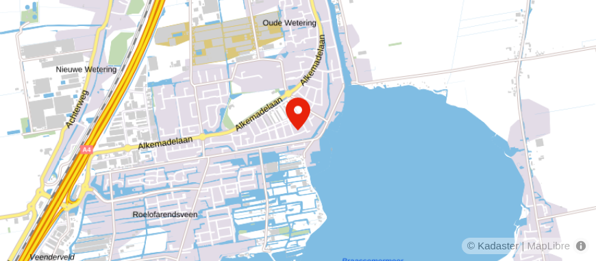 Locatie van Univé Het Groene Hart Roelofarendsveen
