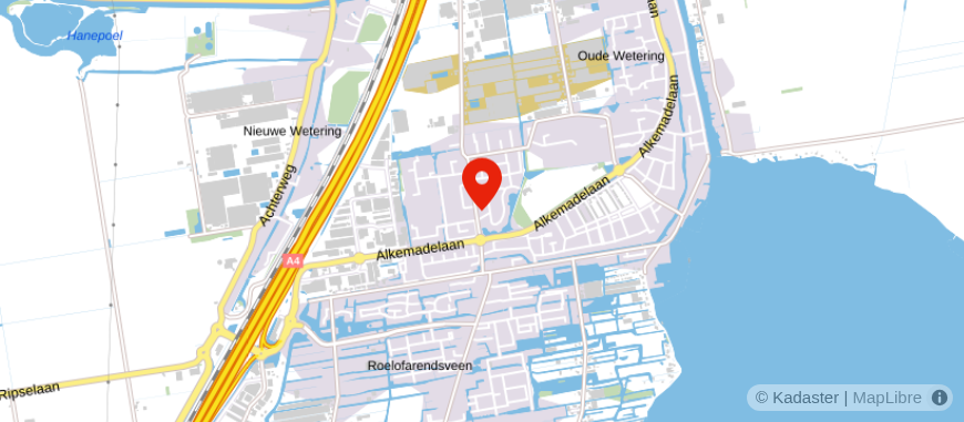 Locatie van Warmerdam Roelofarendsveen