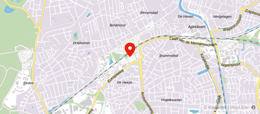 Locatie van Univé Stad en Land Apeldoorn
