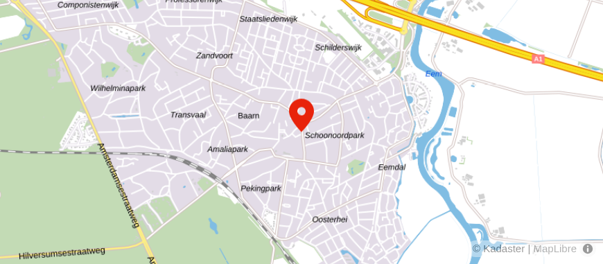 Locatie van De Hypotheekshop Baarn