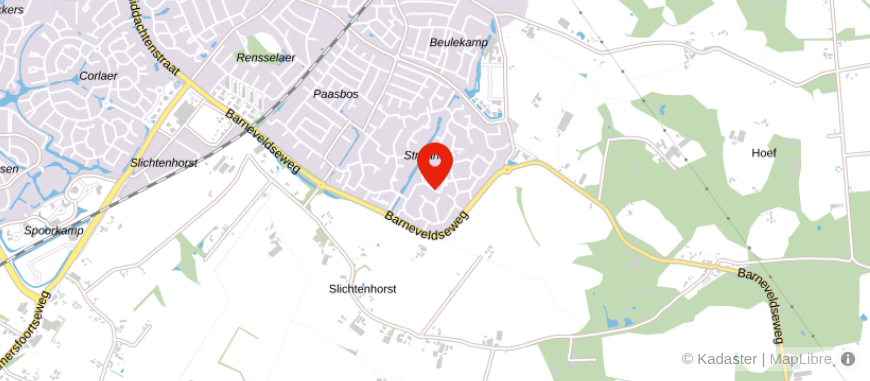 Locatie van Yarden & de Brave Uitvaartzorg Nijkerk-Harderwijk