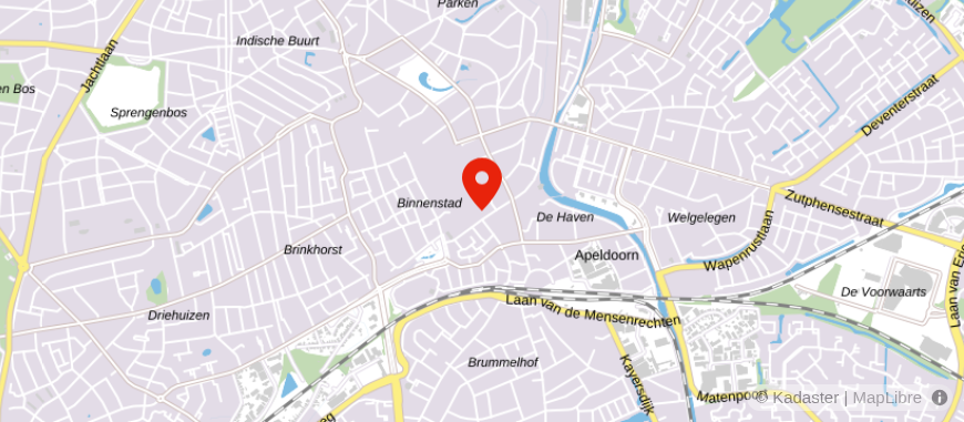 Locatie van ING Bank Apeldoorn
