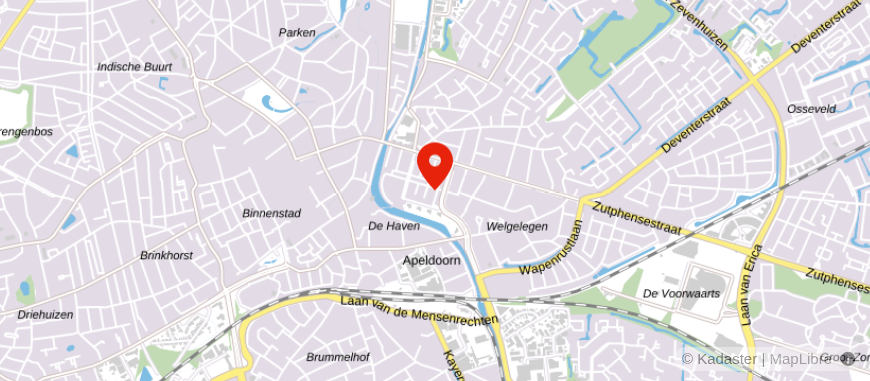 Locatie van KRC Van Elderen Apeldoorn