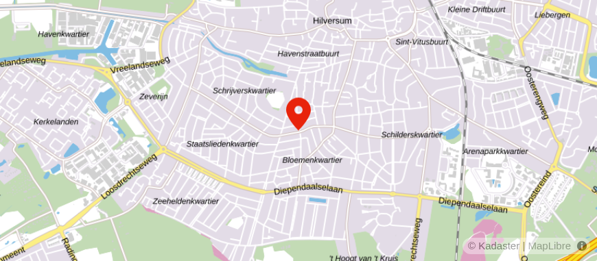 Locatie van ASN Bank Hilversum
